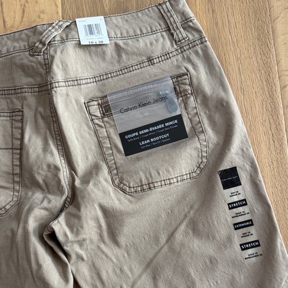 Calvin Klein Jeans Tan Boot Cut Pants - size 10 - Picture 4 of 8
